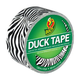 Duck Brand 1398132 Printed Duct Tape Single Roll, 1.88 Inches x 10 Yards, Zebra